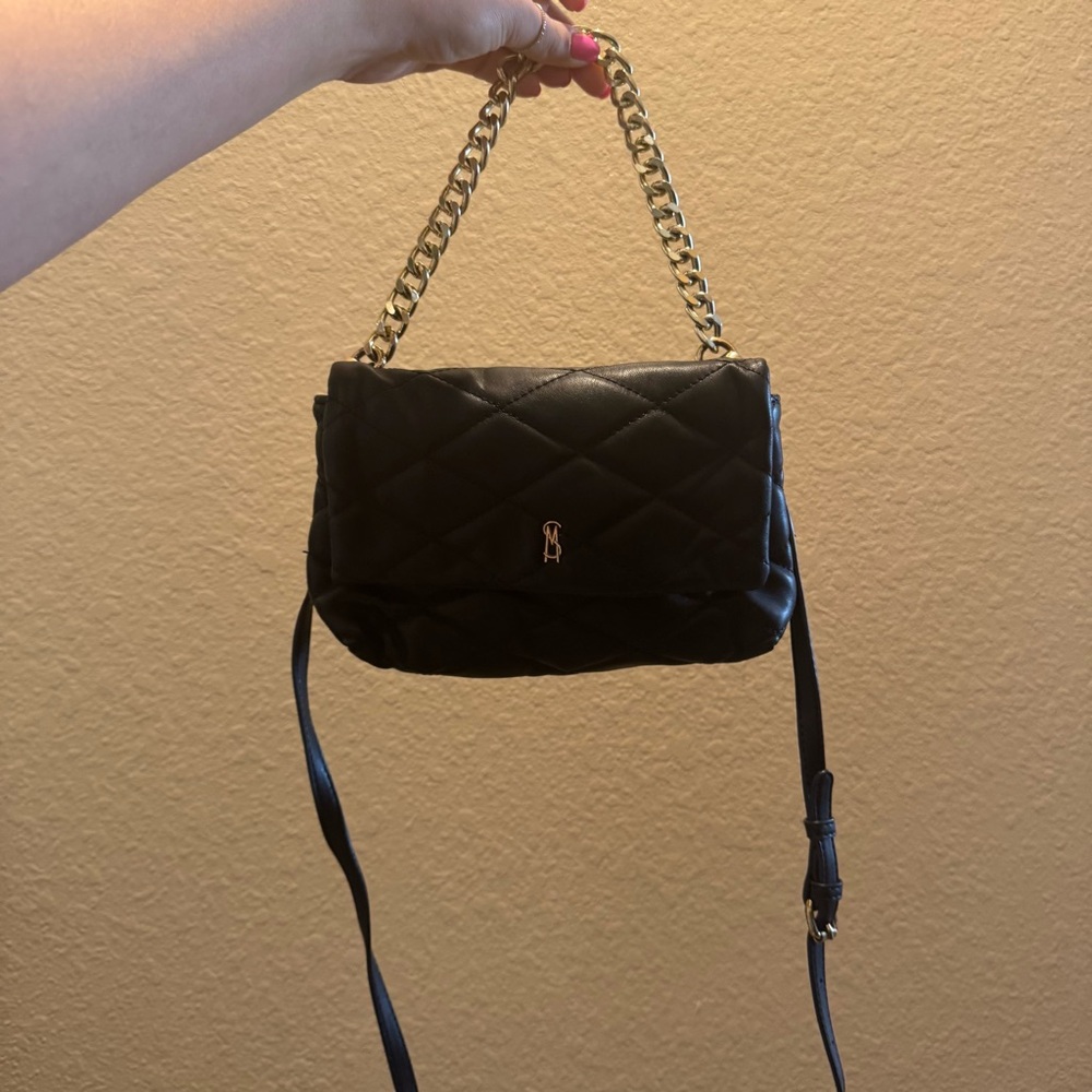 Steve Madden Black Quilted Crossbody/Shoulder Bag - Picture 2 of 7
